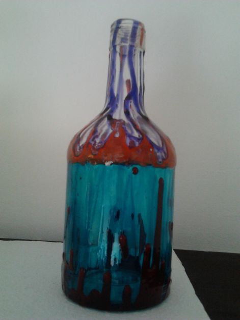 Festett üveg festett üveg dekor vagy ajándéknak